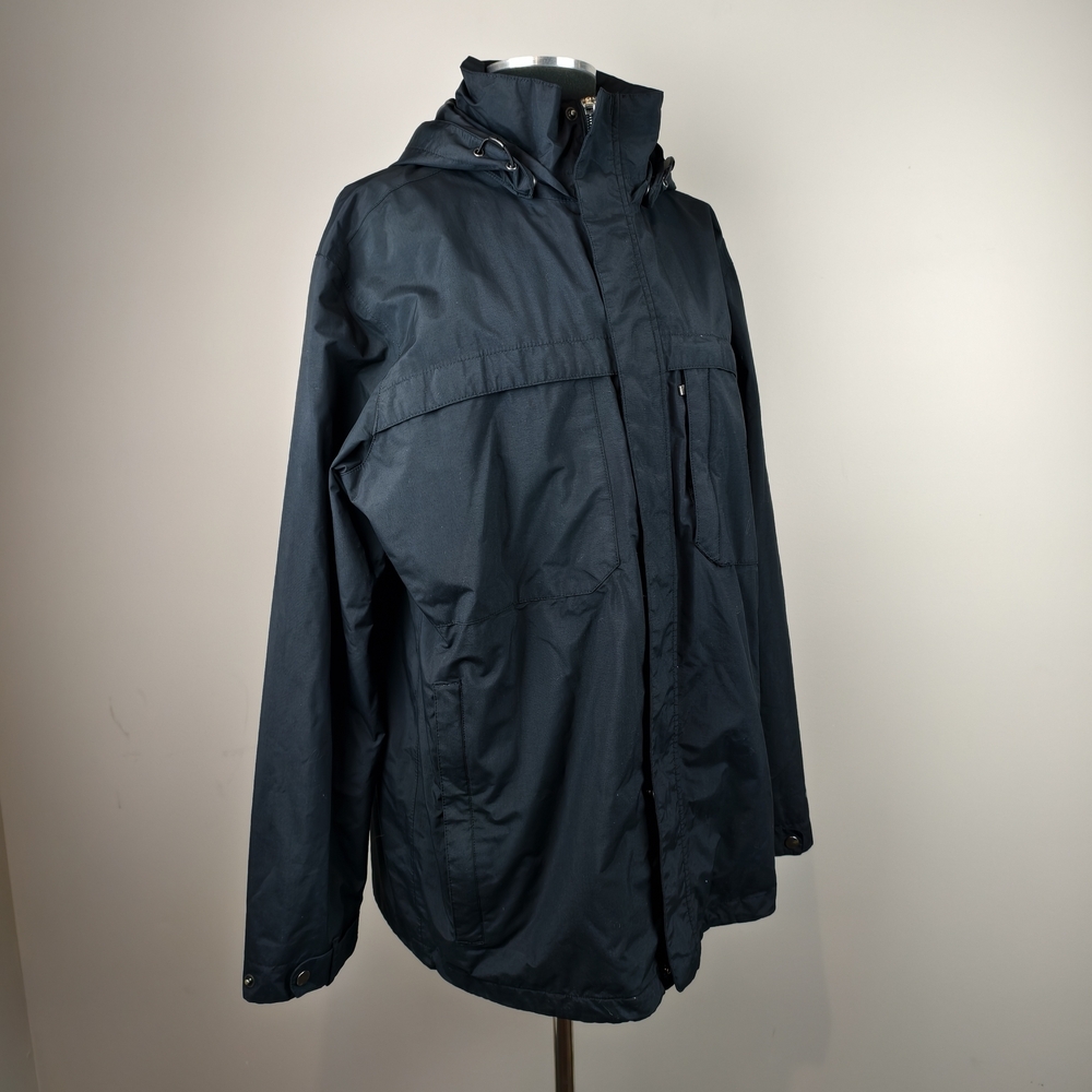 Columbia Omni-Tech Waterproof Jacket  Black Men L Rain Shell Outdoor Fall